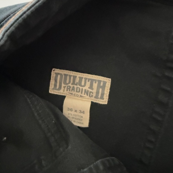 Duluth Trading Flex Fire Hose Black Denim Straight Leg Denim Jeans Mens 36 x 34 - Picture 5 of 10